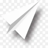 白色纸飞机图标