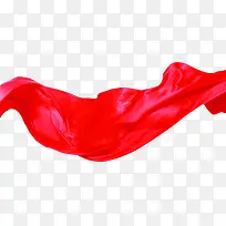 飞舞红色绸带元素