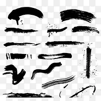 笔刷墨滴