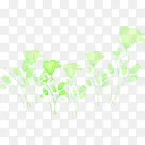 绿色卡通花朵设计春天