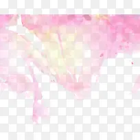 粉色水墨艺术花纹装饰