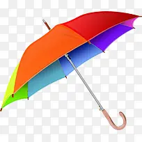 高清彩色雨伞海报装饰