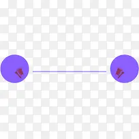 紫色圆圈卡通图标