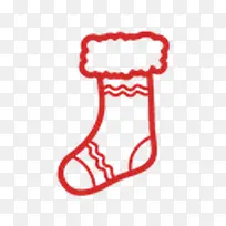圣诞节红色袜子图标