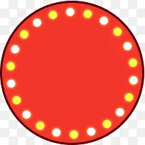 红色光点圆盘图标