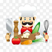卡通厨师模型