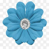 蓝色假花