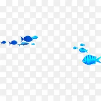 蓝色卡通小鱼设计