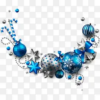 蓝色圆球设计圣诞