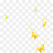 黄色飞翔自由蝴蝶
