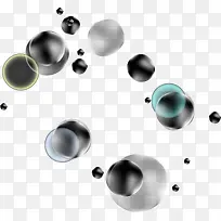 黑色圆形漂浮装饰球形