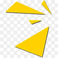 黄色几何形状标签