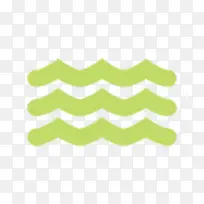 水海简单的绿色图标