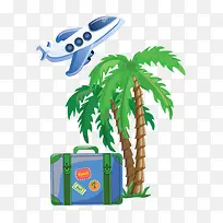椰树飞机旅行箱