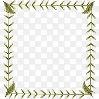 矢量手绘树叶边框