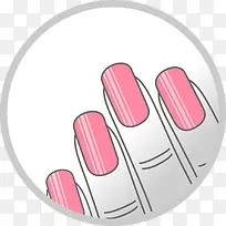 圆形美甲矢量素材
