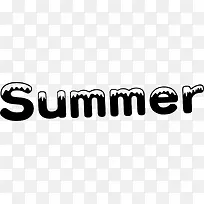 黑色summer字体设计