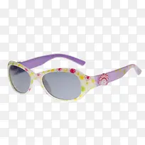 夏日紫色花纹儿童眼镜