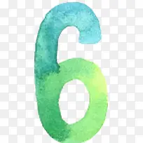 手绘数字6