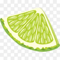 手绘绿色橘子