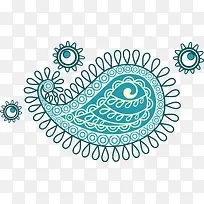 精致艺术手绘花纹样式图案