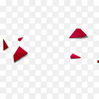 红色扁平几何漂浮