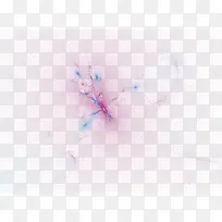 蓝色光晕光花效果