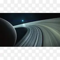 宇宙银河年轮星空创意效果合成