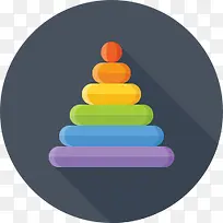 生日蛋糕带阴影logo图标