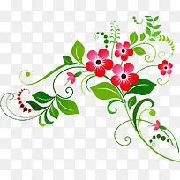 手绘唯美艺术花朵植物线条