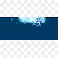 蓝色浪漫爱情背景banner