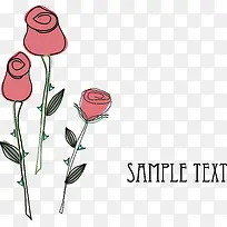 女性花朵漂亮可爱矢量背景素材 
