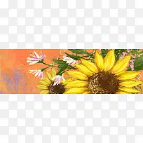 创意清新女装花朵背景图