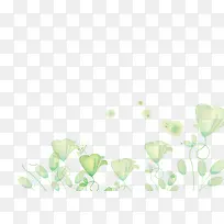 绿色花朵海报背景