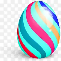 彩色条纹鸡蛋装饰图案