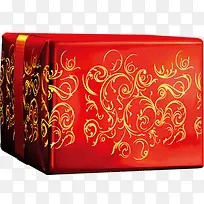 红色中国风礼盒素材