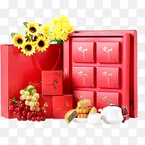 红色礼盒高清素材图片