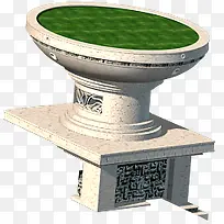 绿色建筑花盆景观装饰