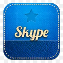 Skype蓝色标志图标