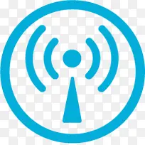 WiFi路由器地铁车站的蓝色图标