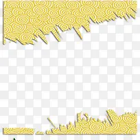 黄色中国风云彩海报装饰