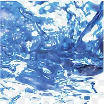 蓝色的江水免抠图素材.png