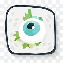 眼睛可爱手绘PNG图标