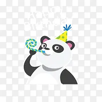 生日派对可爱熊猫
