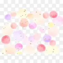 彩色手绘气泡