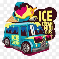 卡通冰淇淋汽车