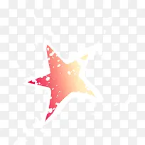 手绘红色渐变星星