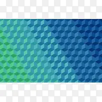 蓝绿色立体方块壁纸