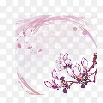 卡通手绘墨迹花