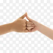 合作互助同事手势